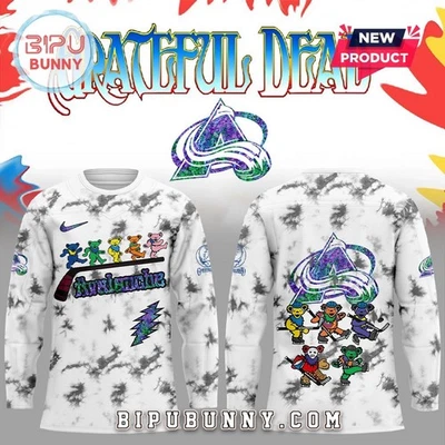 Personalized Colorado Avalanche Grateful Dead Night Hockey Shirt Men's Fan Gear - Image 1 of 4