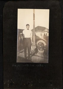 PÁGINA del ÁLBUM * 2 fotos FOTO FAMILIAR 1914 Acción de Gracias WAYNE Albacoore CAR - Imagen 1 de 5