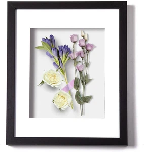 8X10 Shadow Box Frame Wood 3D Picture Frame with Glass Cover, Display Case with - Picture 1 of 12