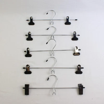 Mengenangebot 5 Chrom Metall Kleiderbügel mit Klammern - Bild 1 von 4