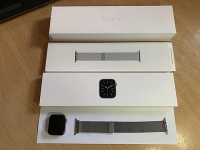 Apple Watch Series 6 Stainless Steel 44mm Case with Milanese Loop Strap - Image 1 of 4