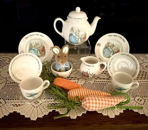 WEDGWOOD Beatrix Potter PETER RABBIT 10-teiliges TEESERVICE komplett - Bild 1 von 4