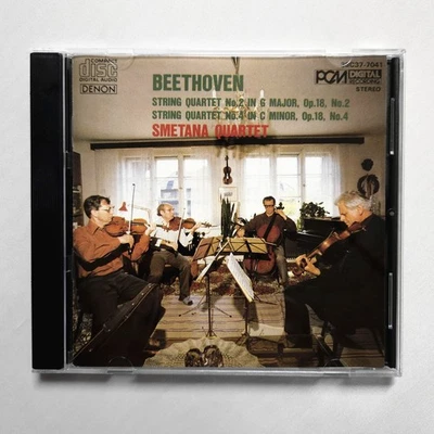 Beethoven String Quartet No. 2 4 Smetana Quartet CD 1983 Denon Japan NO IFPI - Image 1 of 3