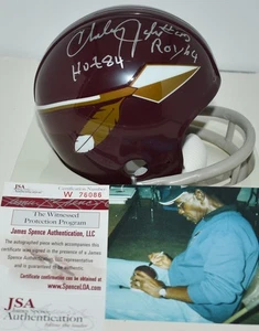 CHARLEY TAYLOR SIGNIERT 2 BAR TB MINIHELM WASHINGTON REDSKINS ROY 64 HOF 84 JSA - Bild 1 von 8