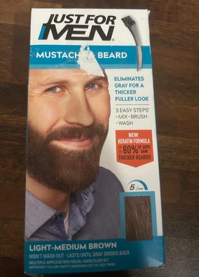 Mustache & Beard, Brush-In Color Gel, M-30 Light-Medium Brown, 1 Multiple - Image 1 of 4