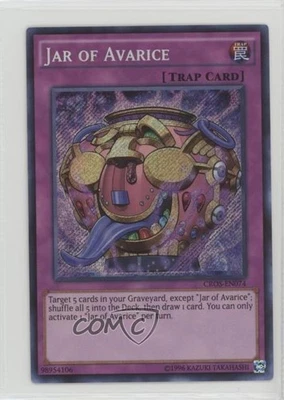 Jar of Avarice Unlimited YuGiOh Crossed Souls Base Set #CROS-EN074 - Image 1 of 2