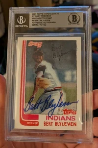 Bert Blyleven Signed 2021 Friedman Topps Card Cleveland Indians Beckett - Picture 1 of 2