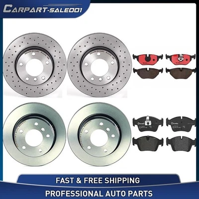 Juego de 6 pastillas de freno de disco delanteras traseras rotor de freno de disco para BMW 323Ci 2000-2000 Foto 1 de 4