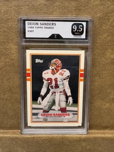 1989 Topps Traded #30T Deion Sanders RC Sigma 9.5 - Picture 1 of 2