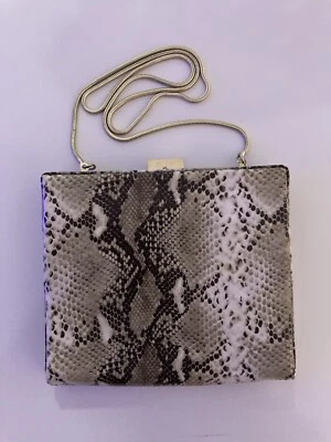 The Limited Purse/Clutch/Handbag Snakeskin pattern multi-tone Cream/Browns Purse - Image 1 of 4