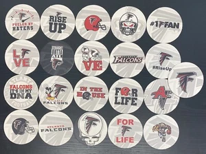 Lote De 21 Posavasos De Cartón Redondos De Fútbol Americano Atlanta Falcons 4’’ Bonita Idea De Regalo - Imagen 1 de 1