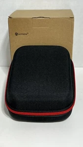 SKYNEW ~ LARGE ~ Hard Travel Case Black With Red Trim - Picture 1 of 5