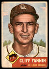 1953 Topps 203 Cliff Fannin Creases And Surface Wear