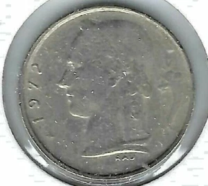 1972 Belgium 1 Franc Copper-Nickel Coin! - Picture 1 of 2