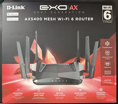 D-Link DIR-X5460 Mesh Wi-Fi 6 Wireless Gaming Router Dual Band HIGH SPEED - Image 1 of 4