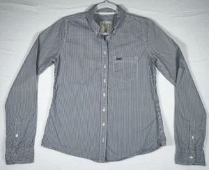 Abercrombie & Fitch Womens Blue Striped Button Up Long Sleeve Shirt Size M - Picture 1 of 24
