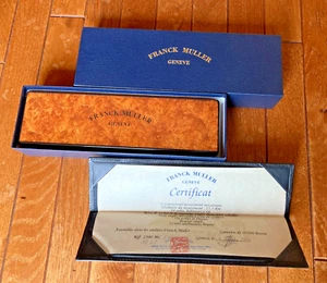 FRANCK MULLER GENEVE Empty Wooden WATCH BOX  with Accessories #S20 - Picture 1 of 8
