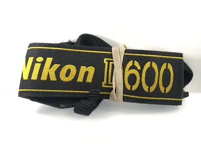 Correa de cuello/hombro genuina Nikon AN-DC8 1,5" negra/amarilla para Nikon D600 Foto 1 de 2