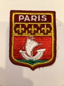 Vintage Paris Frankreich Europa Wappen Hut Jacke Patch Reise Souvenir Sammeln - Bild 1 von 2