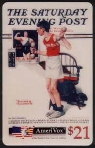 Tarjeta telefónica/tarjeta telefónica TK1X The Children of Norman Rockwell: juego de 5 en carpeta - Imagen 1 de 5