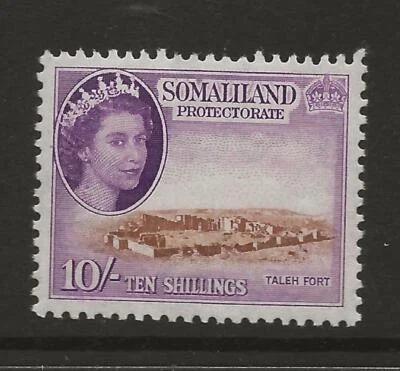 SOMALILAND SG148 QEII 10s Fort Taleh MNH valor superior gato £32 Reino Unido envío y devolución gratis Foto 1 de 2
