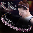 Woman Wave Crystal Hair Hoop Toothed Non-Slip Double Bangs Hairbands Accessories