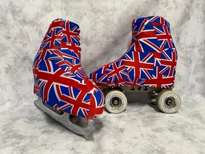 Union Jack Boot Covers for Roller Skates and Ice Skates LARGE ONLY - Picture 1 of 1