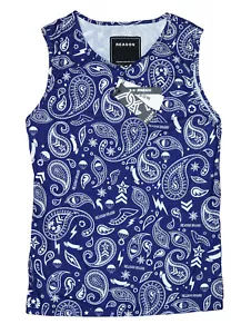 Reason Brand Paisley Bandana-Druck Schwimmstil ärmellos Herren Tank Top Neu mit Etikett - Bild 1 von 2