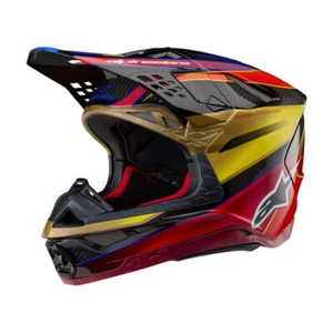 Helm Mann Alpinestars Supertech S-M10 Era Ece 22.06 Gold Rot Cross Enduro - Bild 1 von 8