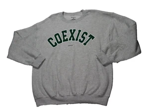 NWT ONEDNA Pacsun Coexist Crew Neck Grey Sweatshirt Size Medium - Picture 1 of 7