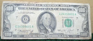 1974 One Hundred Dollar Bill Serial #24358601 Very Cool 94.6% $100.00 - Picture 1 of 8