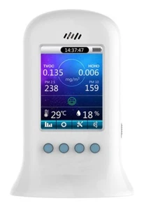 FEINSTAUBMESSGERÄT PARTIKEL FEINSTAUBBELASTUNG TEMPERATUR FEUCHTIGKEIT FS1 - Picture 1 of 2