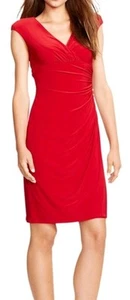 Lauren Ralph Lauren Adara Red dress NWT SZ 10 - Picture 1 of 6