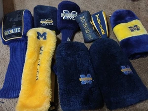 University Of Michigan Wolverines Golf Club Driver Head Covers Fuzzy  - Picture 1 of 2
