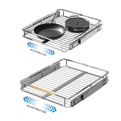 Paquete de 2 organizadores de gabinete extensibles, 12,2 ~ 17,9" de ancho x 22,5" de alta resistencia S... Foto 1 de 4