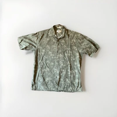 Men’s Campia Moda Green Button Down Hawaiian Shirt Size Large - Image 1 of 3