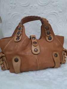 Chloe Silverado Handbag One Shoulder Bag Leather Camel Used 6717 - Picture 1 of 13