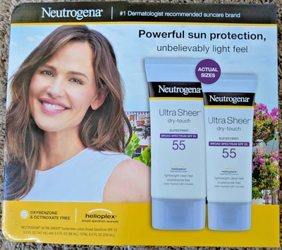 Protector solar táctil ultra transparente Nuetrogena 55 - 2 botellas 5 oz y 3 oz caducidad: 8/24 Foto 1 de 2