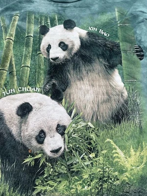 The mountain T-shirt panda bears XIN BAO ,YUN CHUAN, New Size Small - Image 1 of 3