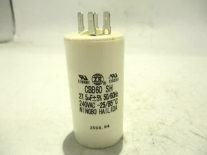 NEW NINGBO HAILIDA CBB60 SH CAPACITOR 27,5uF 240VAC - Picture 1 of 3