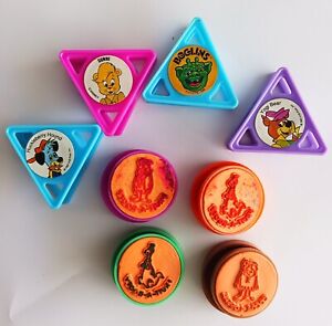 1989 Boglins Flintstones 1991 Yogi Huckleberry Gummi Cereal Toy Stamps Lot of 8
