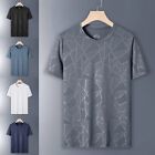 Stylish T-Shirt Shirts Grey M-3XL Short Sleeve 89%Polyester+11%Spandex