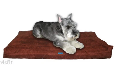 Shredded Memory Foam Orthopedic Dog Bed for Medium Dogs,37"x27",Brown Microfiber - Image 1 of 4