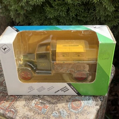 John Deere 1/34 Scale Metal Delivery Truck 1931 Coin Bank With Key New In Box - Image 1 of 4