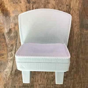 Silla de comedor de 3" Mattel 2008 de plástico azul Loving Family para casa de muñecas - Imagen 1 de 2