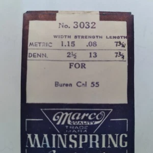 Marco 3032 main Spring 1.15  .08 7 1/2  in. buren 55  b39 - Picture 1 of 1