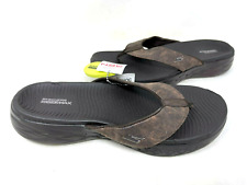 Skechers Men's On The Go 600 Seaport Thong Sandals Brown #55352 Size:8 181E
