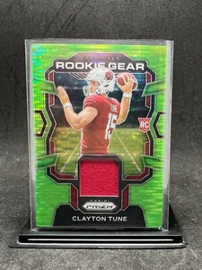 2023 Prizm CLAYTON TUNE Rookie Gear Patch Neon Green Pulsar Arizona Cardinals - Picture 1 of 2