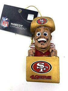 SF San Francisco 49ers Team Mascot Ornament Sourdough Sam NFL NEW Authentic 3”
