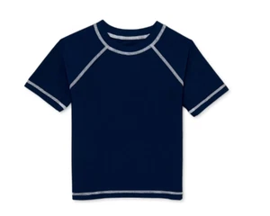 Wonder Nation Baby & Toddler Boy Short Sleeve Swim Rashguard Navy Blue Size 5T - Picture 1 of 3